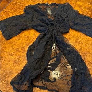 Stylish Black Sheer Lace Top